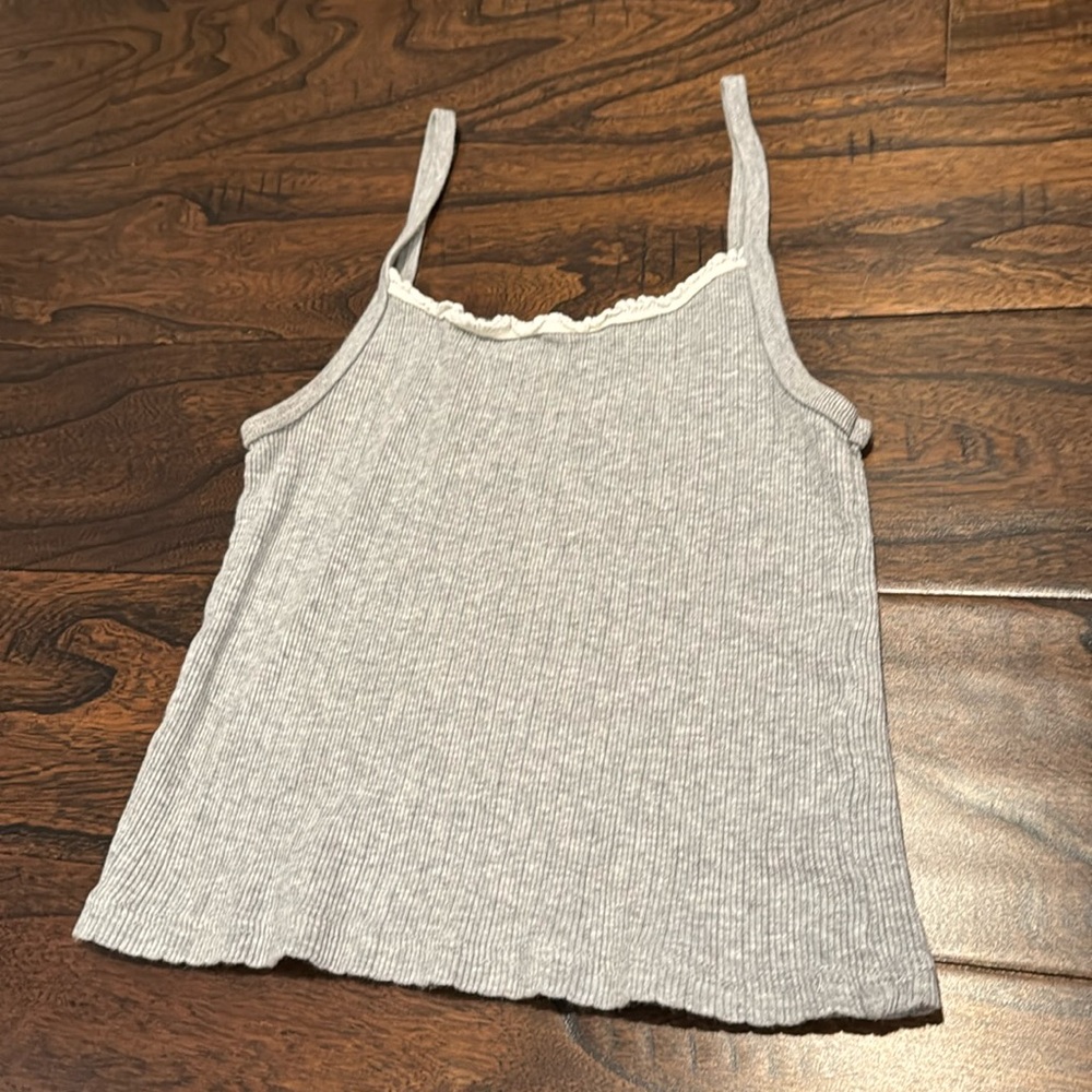Brandy Melville Gray Ribbed Women's Top